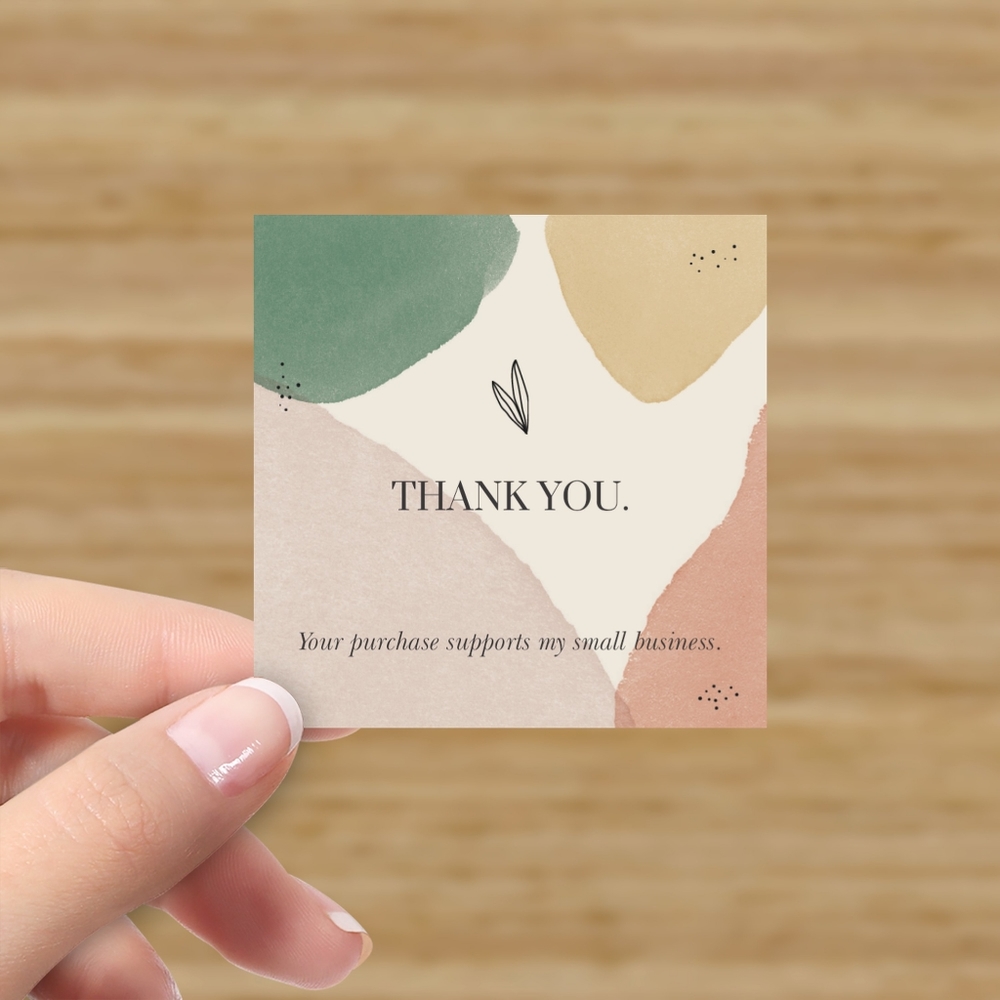 100 Thank You Cards Poshmark Small Business Multicolor Square eBay Mercari, etc.